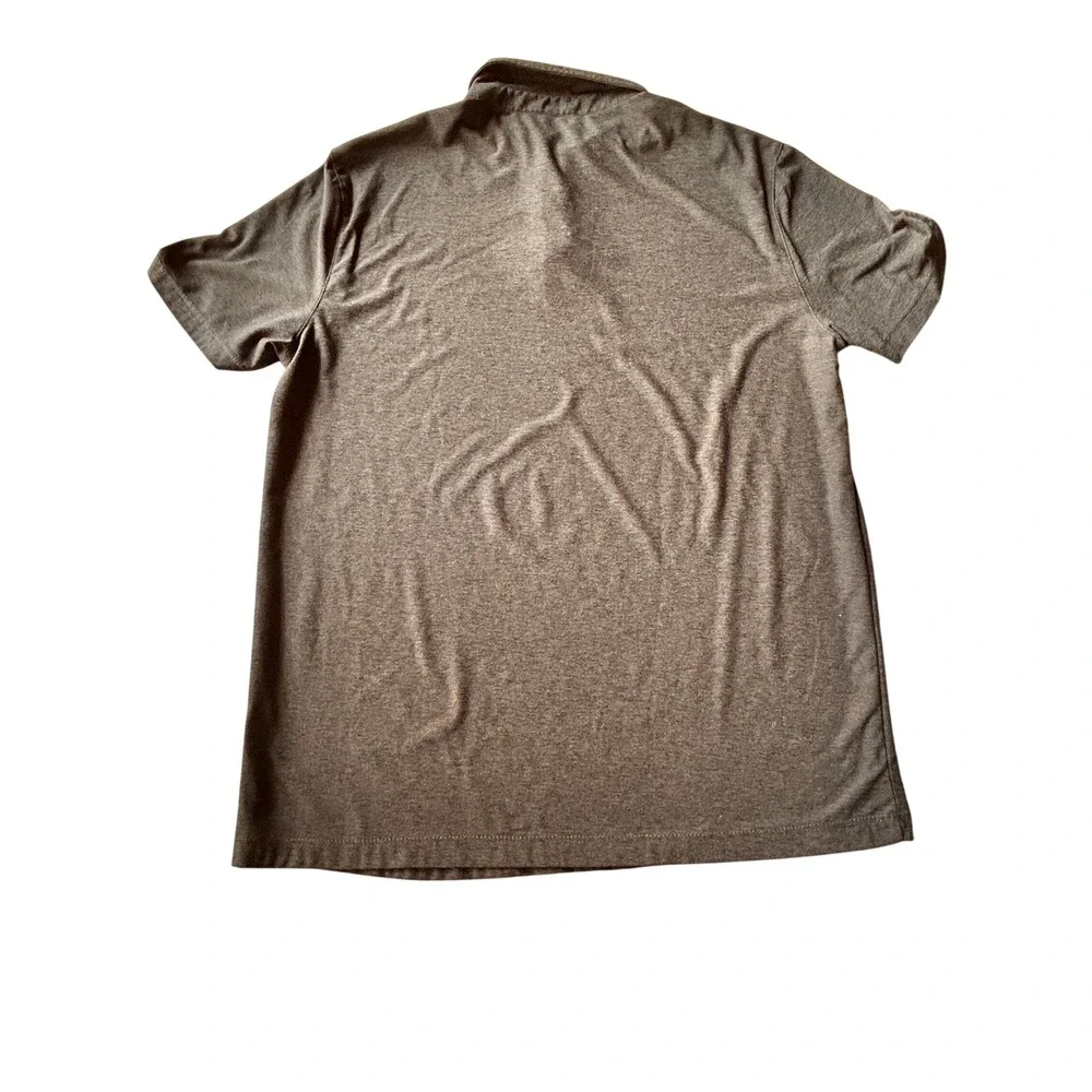 Vuori Strato Tech Polo Medium Charcoal Grey Heather Performance Shirt - Picture 2 of 5